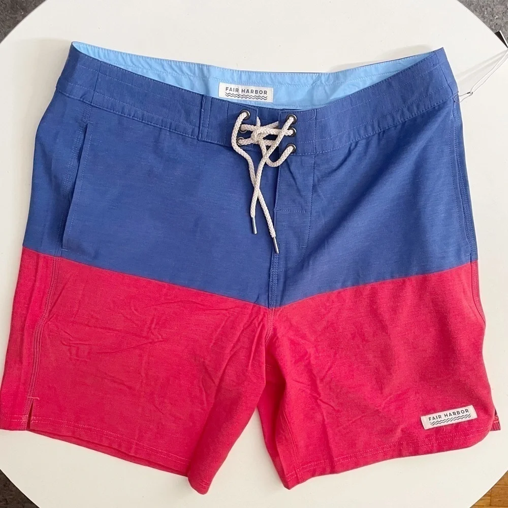 Fair Harbor Men’s Nautilus Boardshort OG Jupiter Size 34 New Unlined